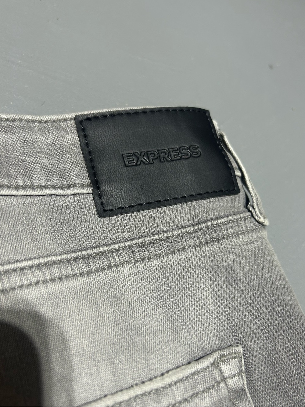 Express Gray Washed Hyper Stretch Skinny Denim Jeans (Men’s Size 34 x 30) - Picture 11 of 13